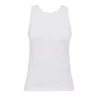 High Neck Knit Singlet in White