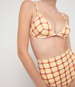 High Waisted Pant in Pineapple Gingham