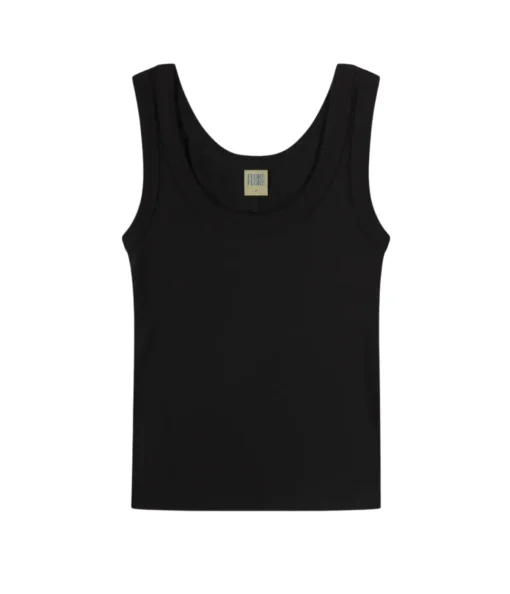 Hillie Scoop Neck Tank in Black