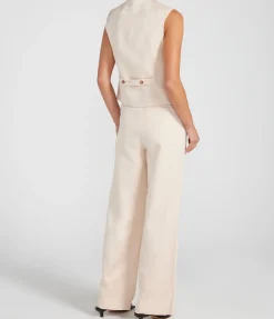 Idai Tailored Pants in Cream Rose