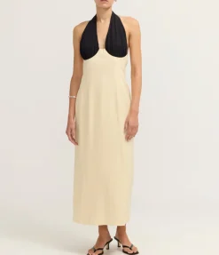 Inverse Midi Dress in Cream