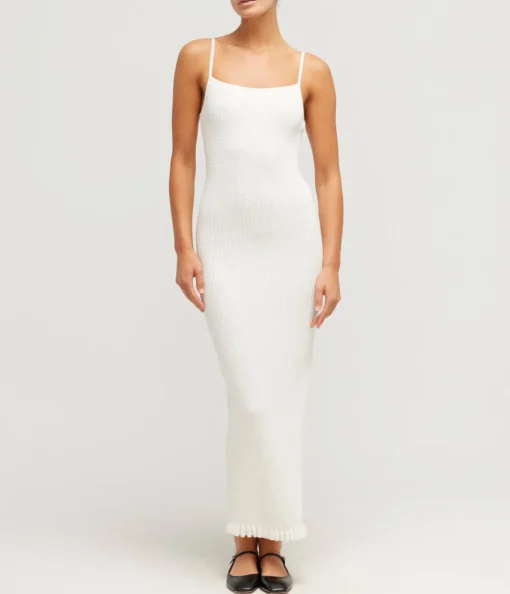 Iris Dress in Bone
