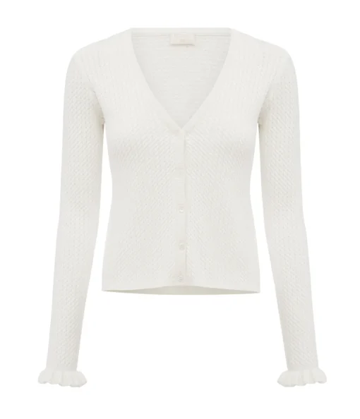 Iris Knitted Cardigan in Bone
