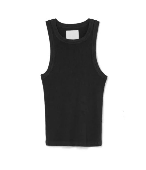 Isabel Rib Tank in Black