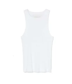 Isabel Rib Tank in White