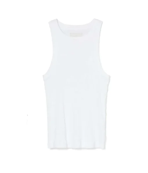 Isabel Rib Tank in White
