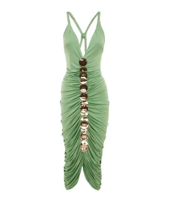 Jalina Ruched Maxi Dress in Meadow