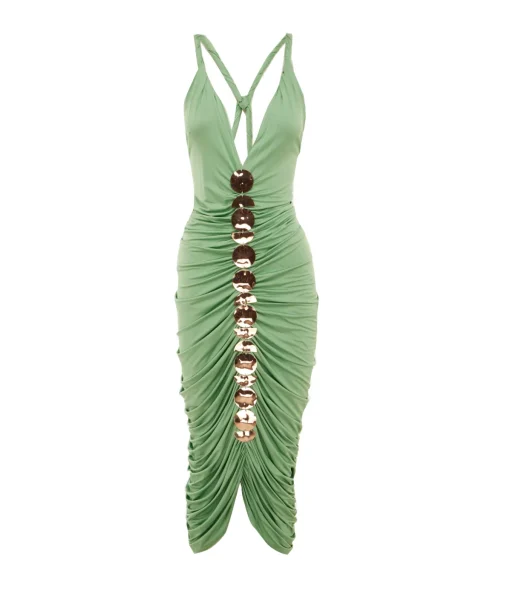 Jalina Ruched Maxi Dress in Meadow