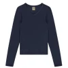 Jill Long Sleeve Tee in Navy