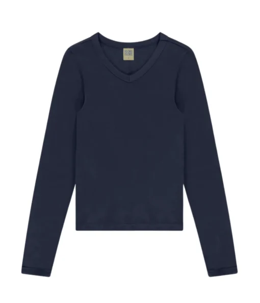 Jill Long Sleeve Tee in Navy