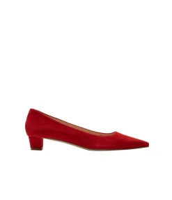 Judi Suede Pump in Red