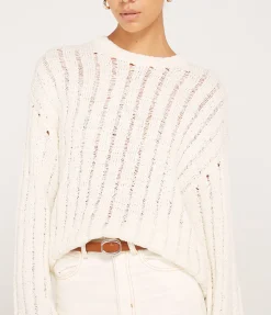 Julia Crew Neck Knit in Pristine