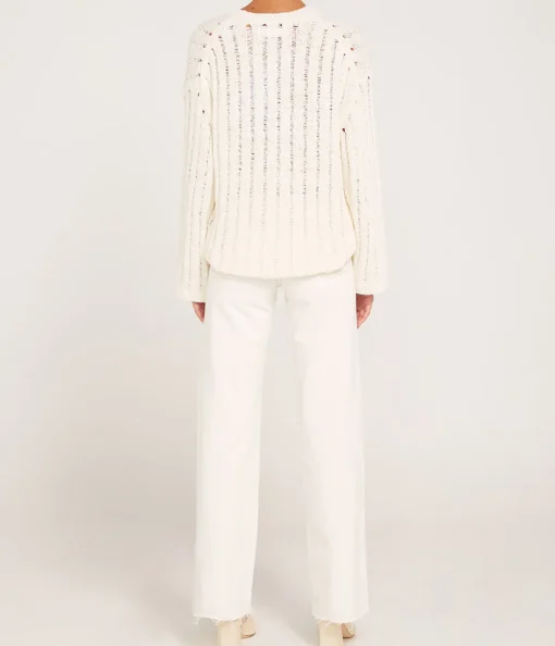Julia Crew Neck Knit in Pristine