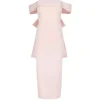 Julia Strapless Midi Dress in Blush Pink