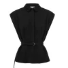 Juno Belted Shirt in Black
