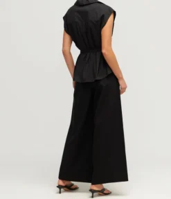 Juno Belted Shirt in Black