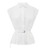 Juno Belted Shirt in White