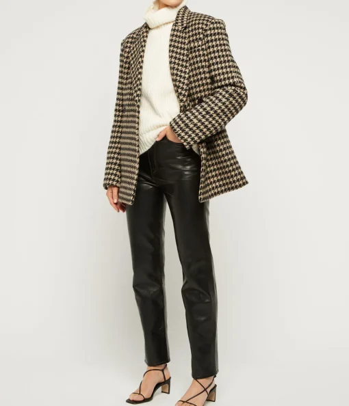 Kaia Blazer in Houndstooth