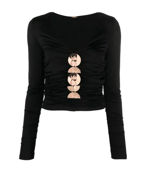 Keira Long Sleeve Top in Black