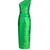 Kira Twill Maxi Dress in Bright Green