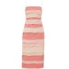 Kirton Midi Dress in Pearl and Pink