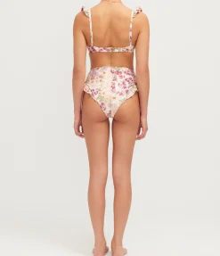 Kiwi Bikini Top in Florecer