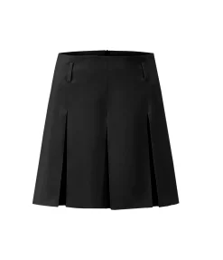 Konno Pleated Mini Skirt in Black