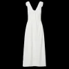 Lace Trim Apron Dress in White