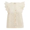 Lainey Embroidery Tank Top in Cream