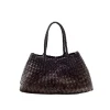 Large Santa Croce Leather Bag in Dark Brown