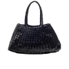 Large Santa Croce Leather Bag in Black
