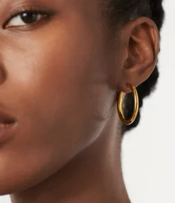 Large Tunnel Hoop in Gold