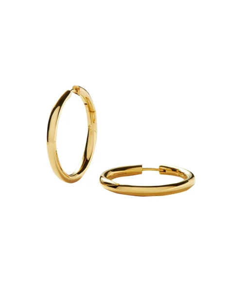 Large Tunnel Hoop in Gold