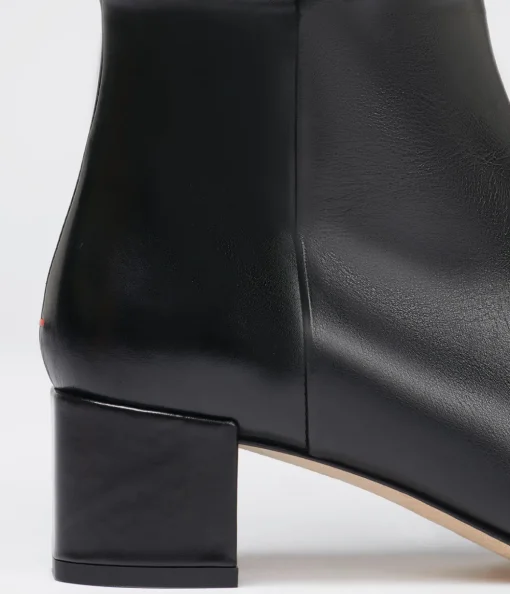 Laura Calf Leather Boot in Black