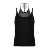 Layered Halter Tank in Black