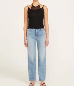 Layered Halter Tank in Black