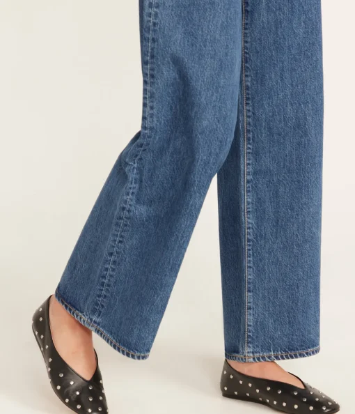 Leather Studded Slippers in Black