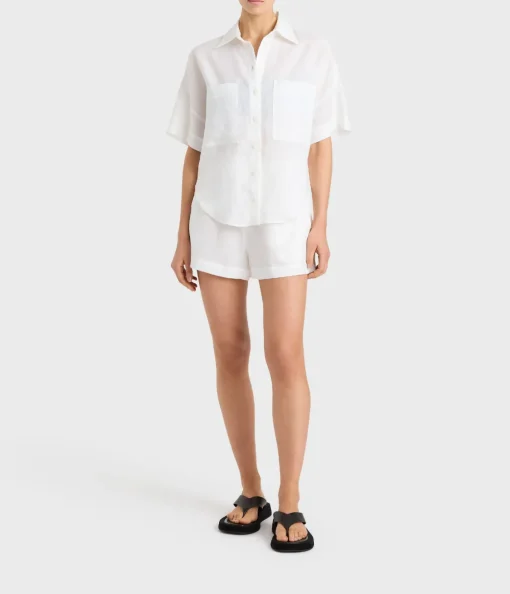 Leiden Short Sleeve Shirt in White