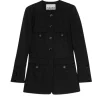 Light Twill Fitted Blazer in Black