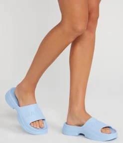Light Weight Pool Slide in Baby Blue