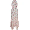 Lila Silk Halterneck Dress in Mulberry Day