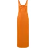 Liliana Midi Dress in Kumquat