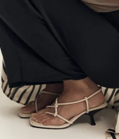 Lily Strappy Heel in Milk