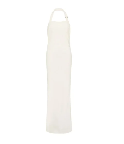 Linen Bias Maxi Dress in Ivory