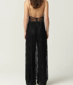 Longline Lace Cami in Black