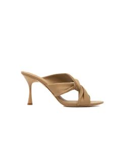 Loop Knotted Heel in Beige