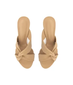 Loop Knotted Heel in Beige