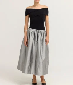 Lorraine Maxi Dress in Silver