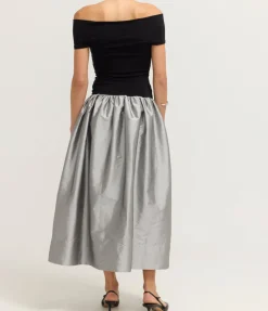 Lorraine Maxi Dress in Silver