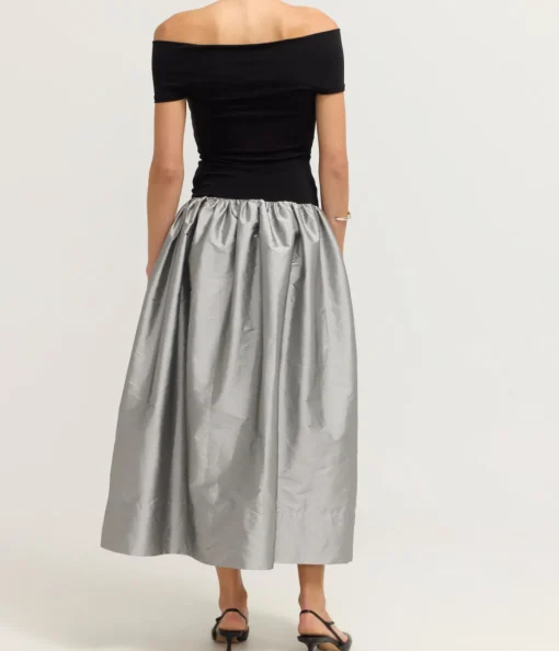 Lorraine Maxi Dress in Silver